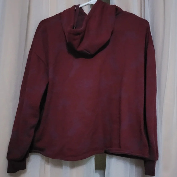 Harry Potter Cropped Maroon Tie-Dye Hoodie, Oversized Boxy Fit, Sz Medium, EUC! - Picture 2 of 7